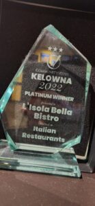 Kelowna 2022 Platinum Winner - Italian Restaurants