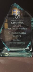 Kelowna 2023 Platinum Winner - Italian Restaurants